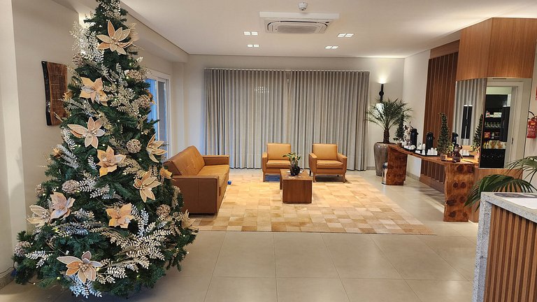 Elegante Serra Flat com vista Catedral