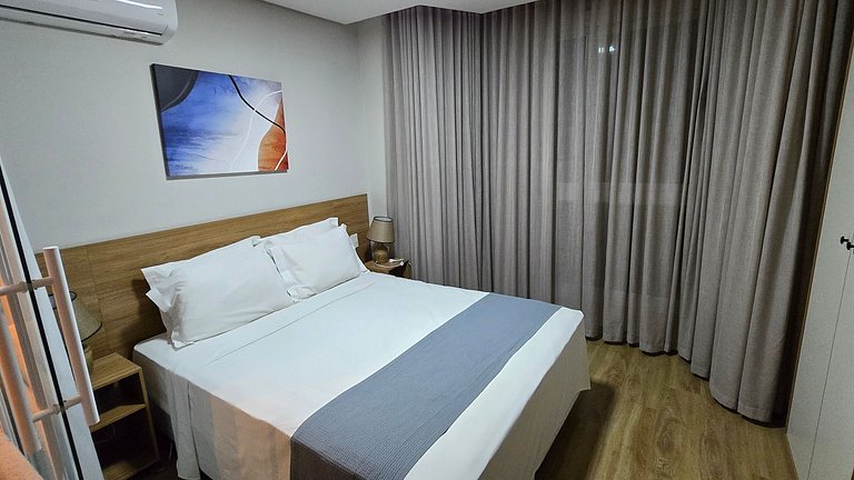 Flat Luxo com Lareira e Piscina em Canela