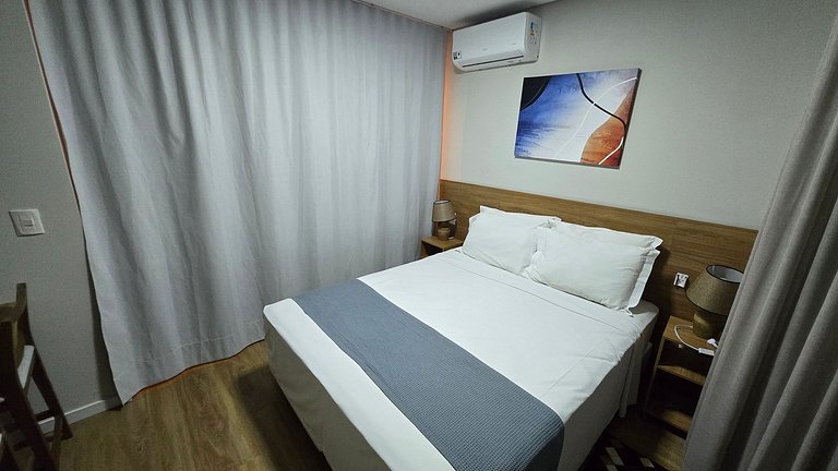 Flat Luxo com Lareira e Piscina em Canela