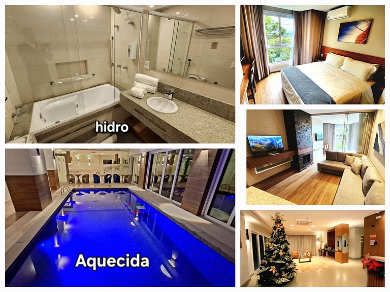 Serra Prime Flat - Hidro + Piscina Aquec - Canela