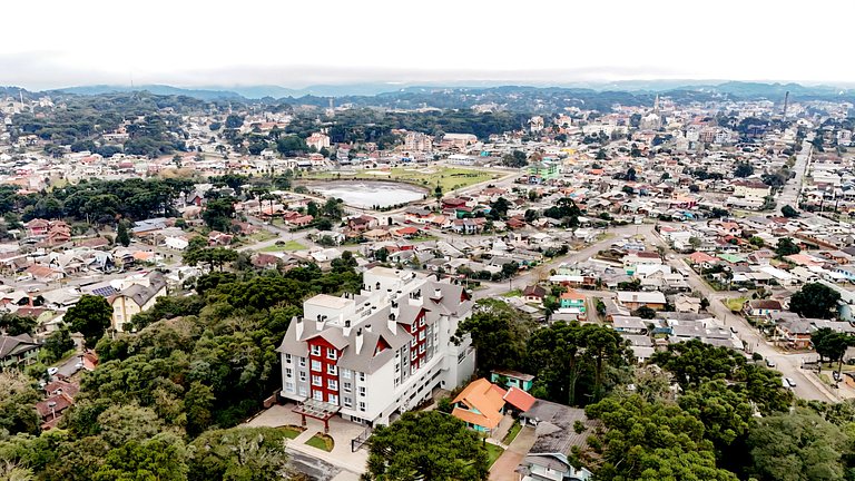 Flat Premium  com Lareira e Piscina aquecida