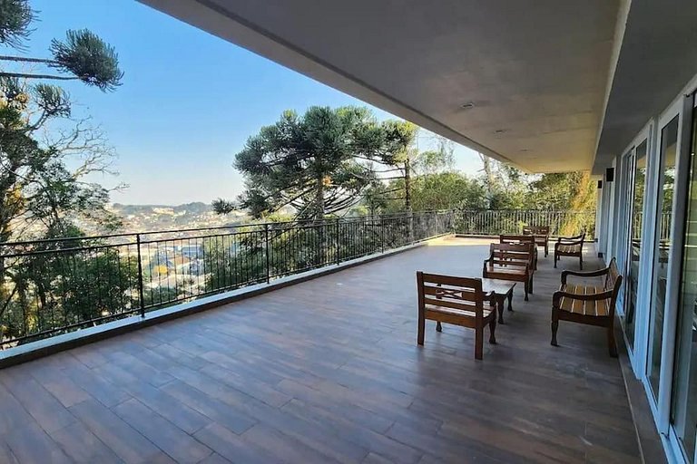 Flat Premium na Serra c/ Lareira + Piscina