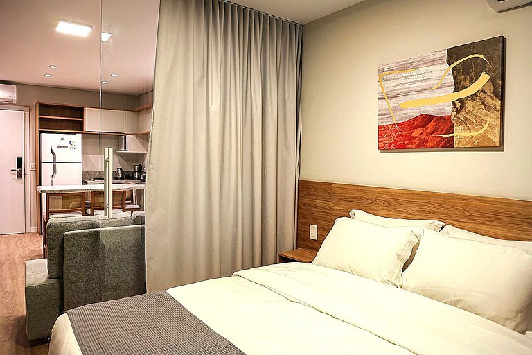 Flat Premium na Serra c/ Lareira + Piscina